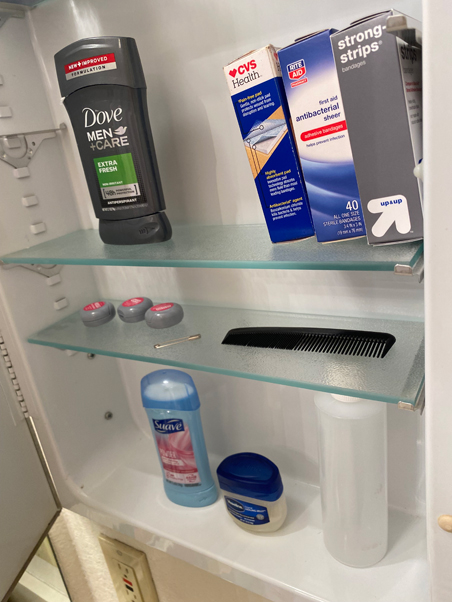 photo of a bathroom cabinet