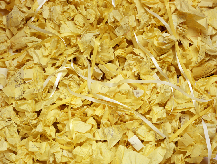 photo of crumpled yellow paper